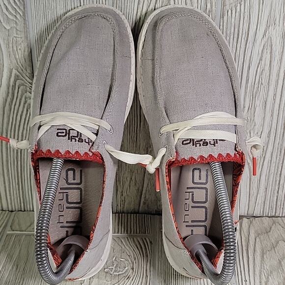 Hey Dude Wendy Fawn Inca Grey Loafers Womens Size 6 - Picture 7 of 12